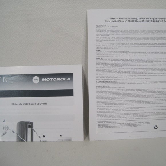 Motorola SURFboard SB5101U (567005-005-00) 38.91 Mbps Cable Modem - Picture 11 of 11